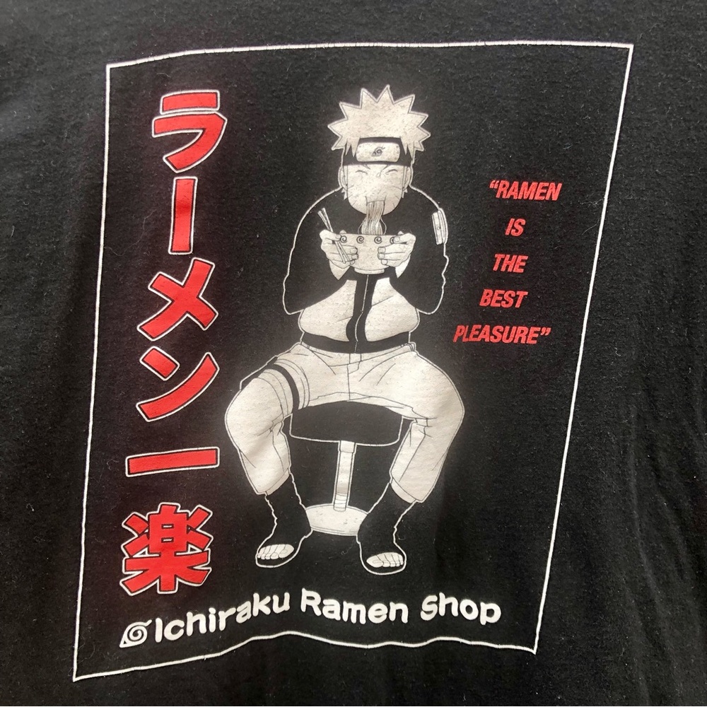 Ramen Noodle Shirt Seven Times Six Naruto Graphic Tee  Sz. medium
